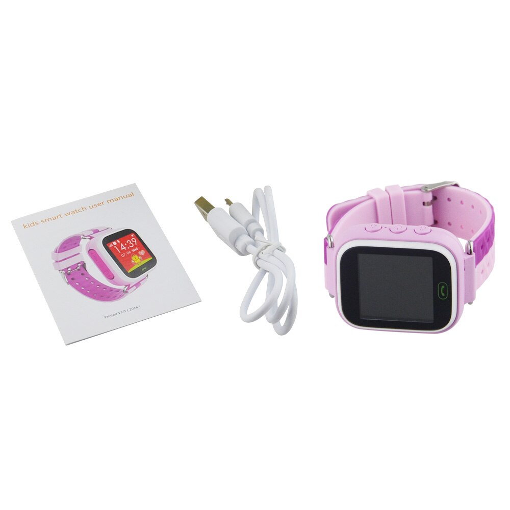 Kinderen Horloge Locator 1.44 Inch Tft Touch Screen Smartwatch Q80 Lbs Positie Voor Kinderen Horloge Tracking Sos Oproepen: pink no box