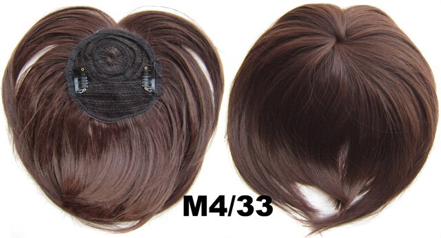 Clip in on synthetic top closure hair fringe head skin hair bang B7 18 colours available 4pcs/lots: B7 Color M4 33