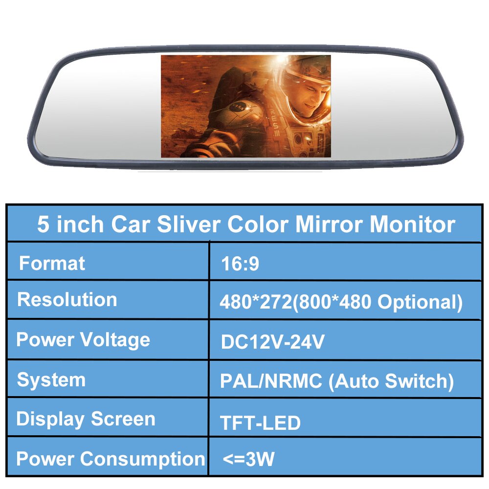 4.3inch Moniteur de recul TFT LCD pour voiture 2 Entrées vidéo - Chine Moniteur