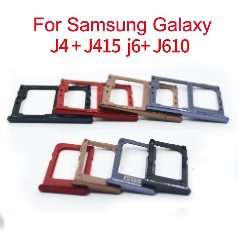 Für Samsung Galaxis J6 + J610F J6 Plus/J4 + J415F J4 Plus SIM Karten-behälter-schlitz-Halfter Ersatz Teil J610 J415