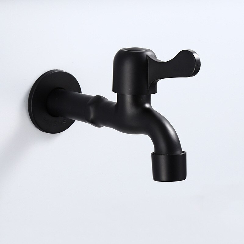 Wall Mount Bibcock Antique Black Brass Retro Small Tap Decorative Outdoor Garden Faucet Stainless Steel Washing Machine Mop Taps: 02