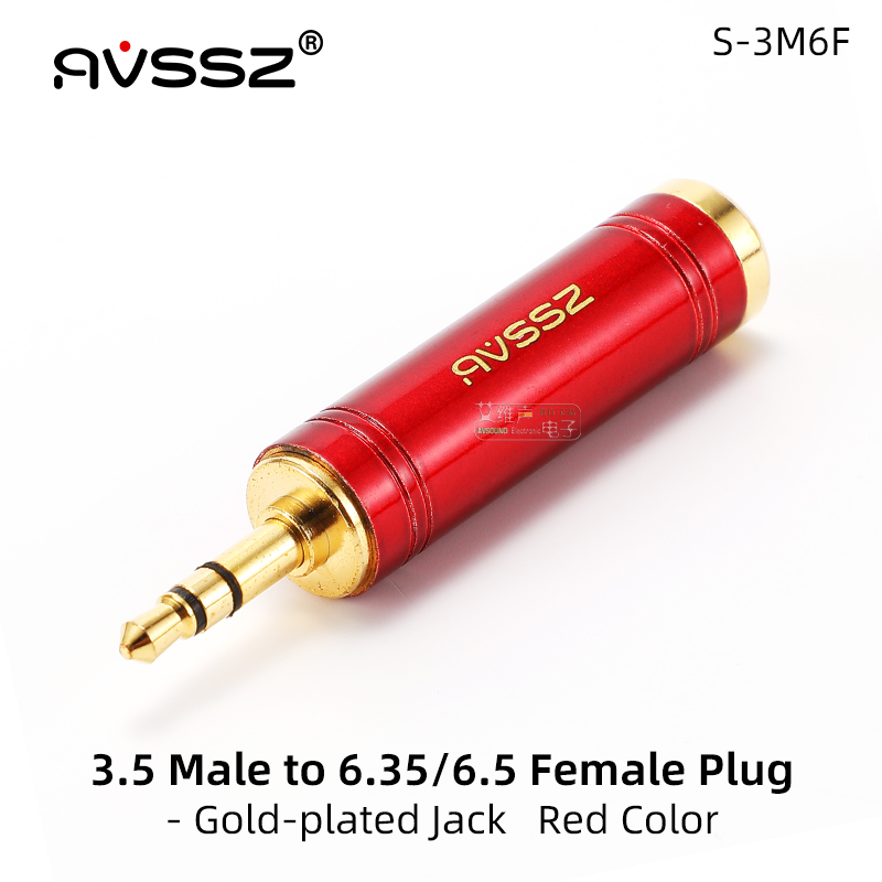 AVSSZ-adaptador de enchufe RCA para auriculares de 6,35/6,5 a 3,5mm, conectores convertidores de Piano eléctrico para guitarra de Audio chapados en oro de alta gama: Rosa