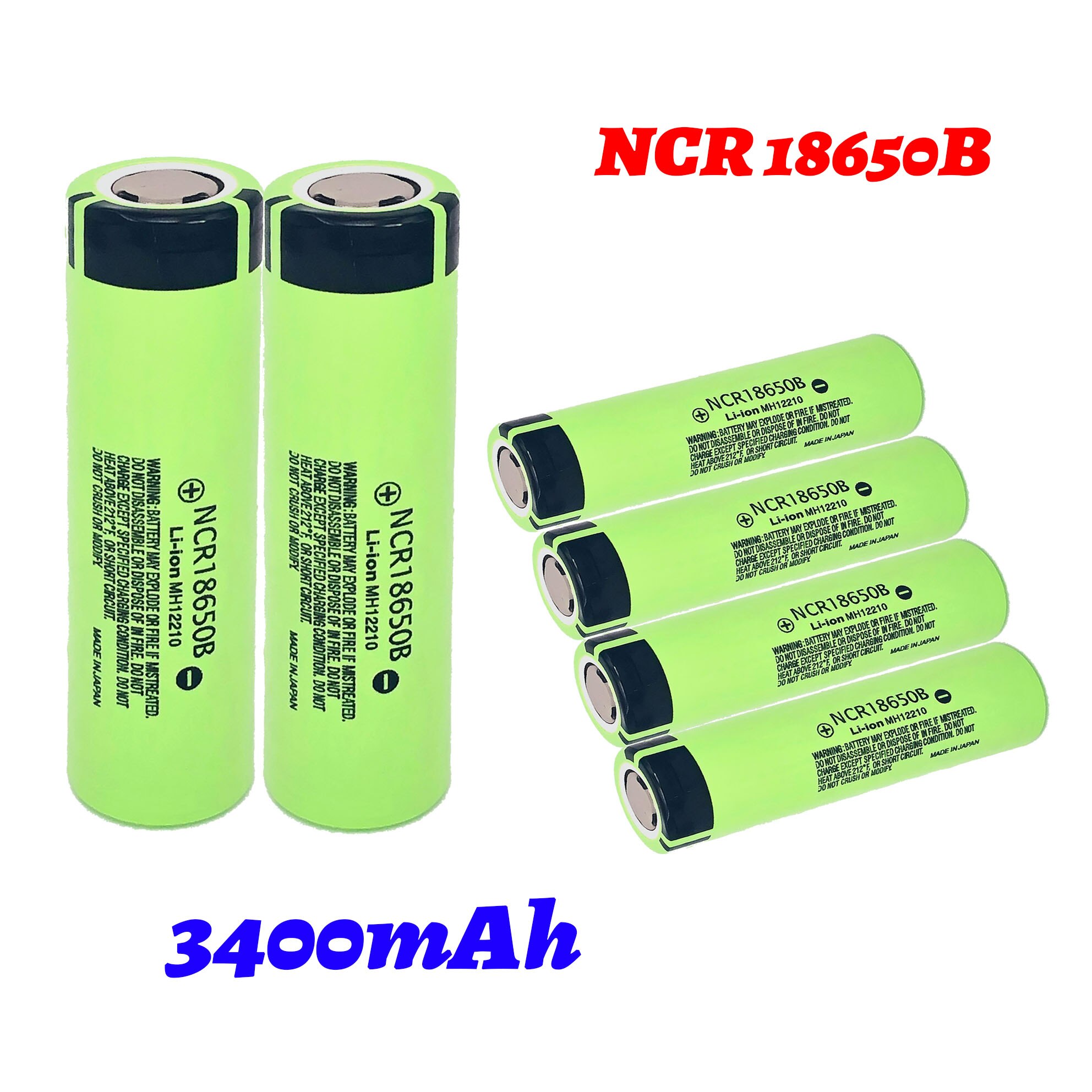 NEWEST 100% original 18650 ncr18650b 3.7V 3400mah lithium battery flashlight battery