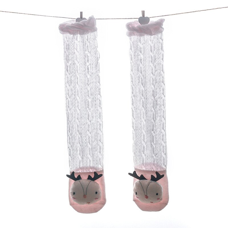Baby Strakke Bodysuits Floor Jongen Meisje Kinderen Kinderen Zomer Ademend Anti Slip Peuter Slipper Hoge Knie Kous Baby Mesh