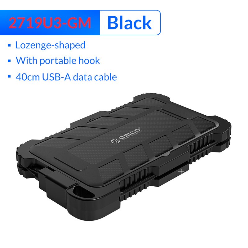 ORICO 2.5 Encrypted Hard Drive Enclosure SATA to USB 3.0 HDD Case UASP Waterproof Shockproof Dustproof Encrypted HDD Box: 2719U3-GM