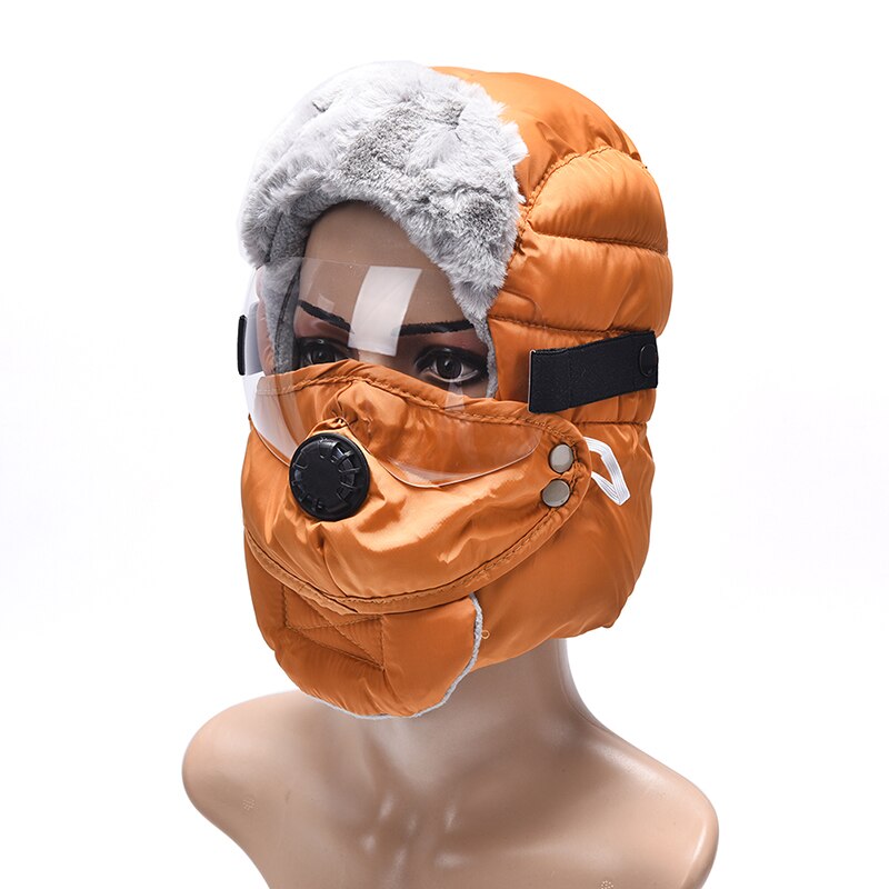Women Neck Guard Leifeng Hat Outdoor Ski Windproof Winter Warm Earflap Unisex Face Scarf Snow Thick Windproof Riding Waterproof