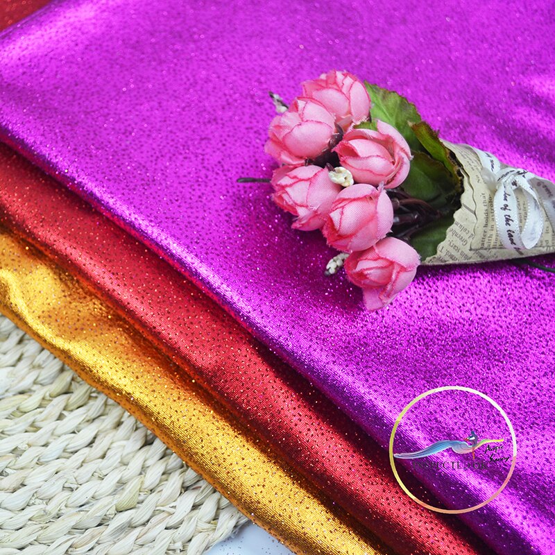 Thicker stage fabric gold foil cloth (spandex) wedding dance stage dedicated diy cosplay garment fabric metallic