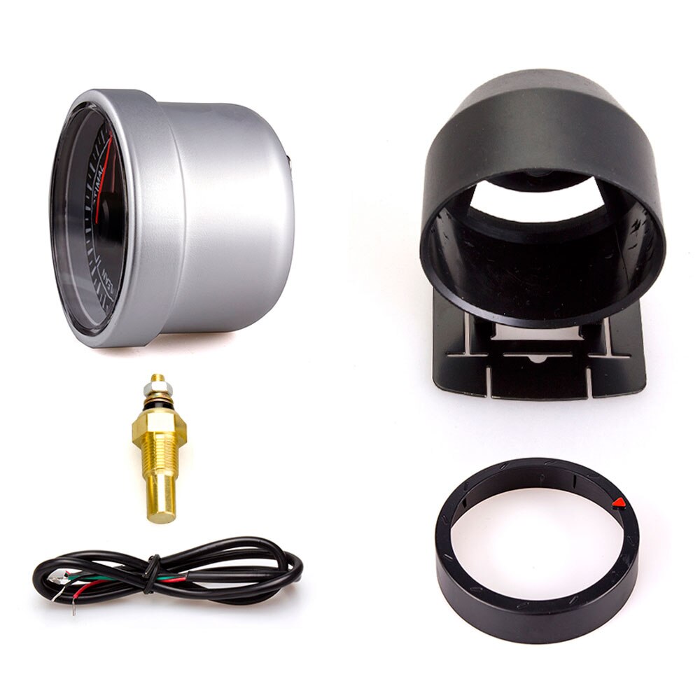 60MM Car Auto Water Temperature Gauge 20--120 Celsius Water Temp Meter With 1/8NPT Water Temp Sensor Joint Pipe Sensor Adapter