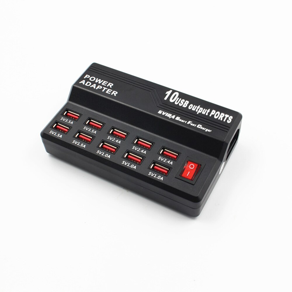 10 Ports USB Smart Power Station Hub Quick Charging Wall Charger Adapter for Phone Tablet EU/US/UK Plug