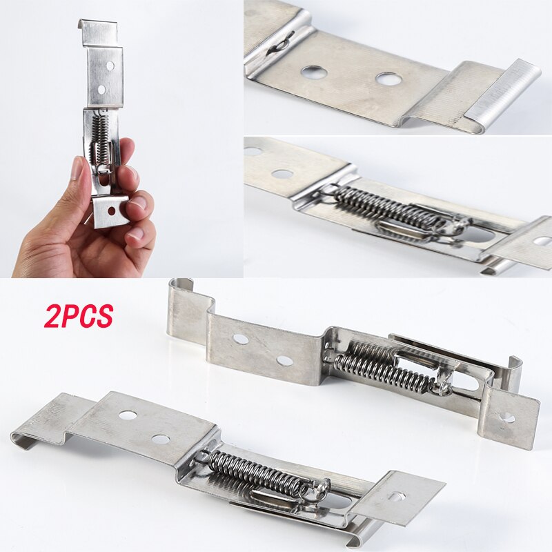 11x52cm Car Trailer Number Plate Clip Holder Stainless Steel Spring Loaded Number Plate Holder Fit For Semi-Trailer Truck Ship