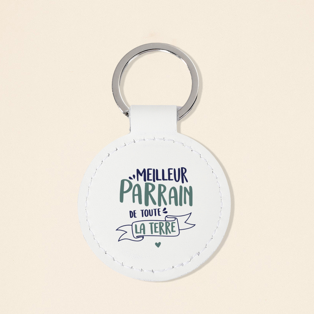 Ville du være min gudmor og gudfar nøglering vedhæng spørg marraine parrain anmodning læder kayring: Lysegrå