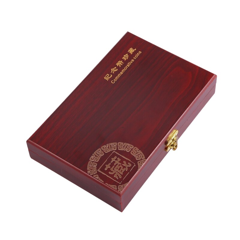 50 Pcs Wood Coin Protection Display Box Storage Case Holder Round Box Commemorative Collection Box