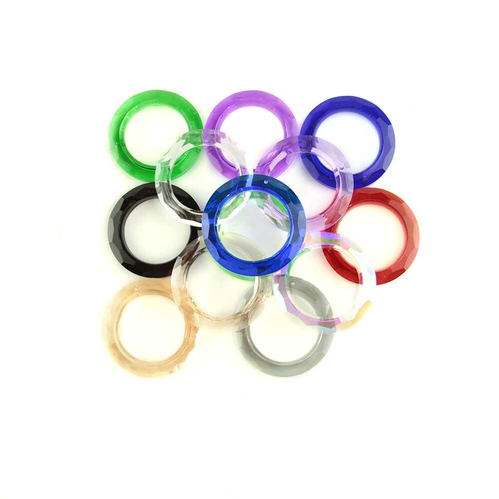 50mm Crystal Light Ring Circle Handing Crystal Light Ring Chandelier Glass Crystals Lamp Prisms Parts Drops Pendant Ring