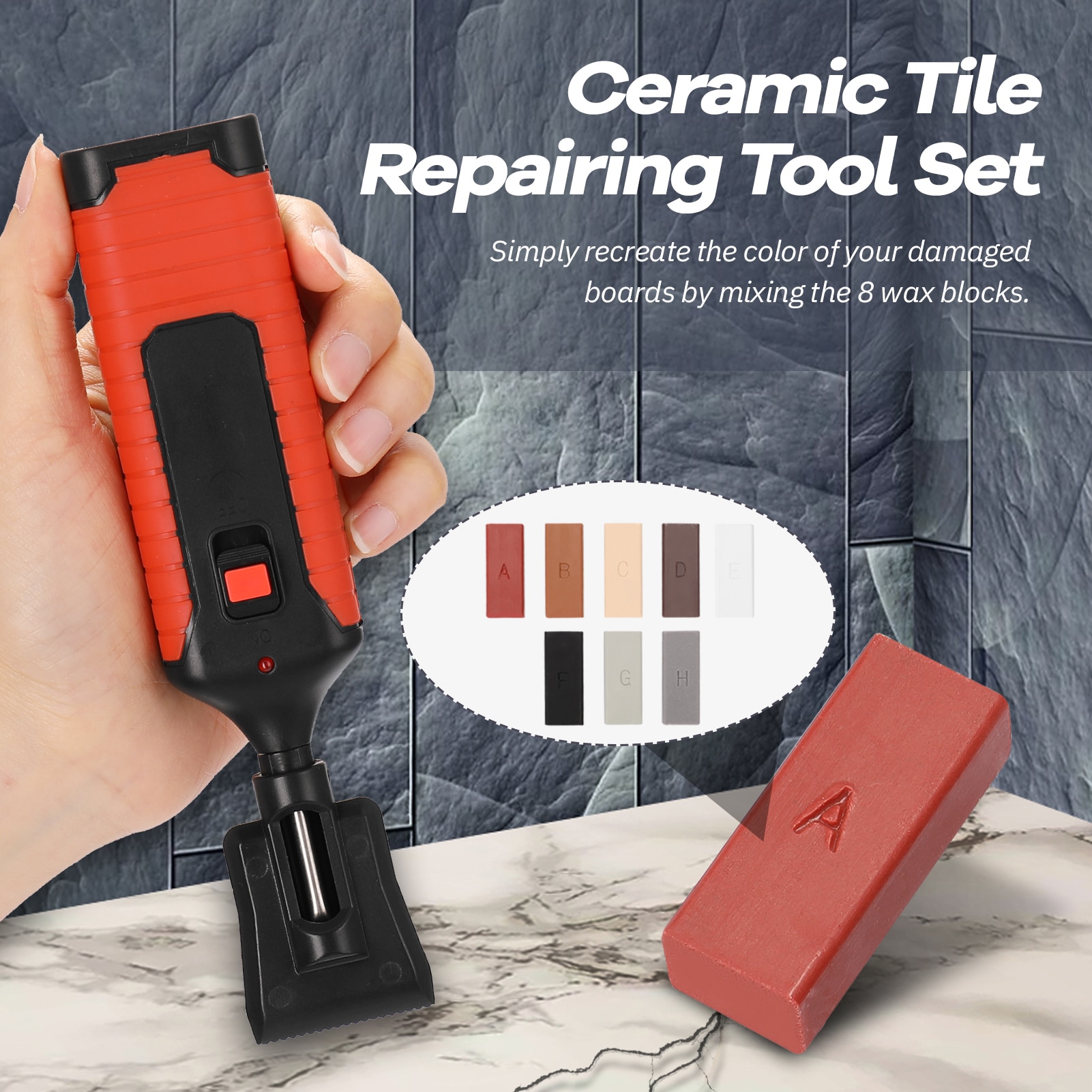 Ceramic Tile Repairing Tool Set Multifunction DIY Repairing Tool Set Household Repairing Crack Fill Tile Surface Repairing Tool