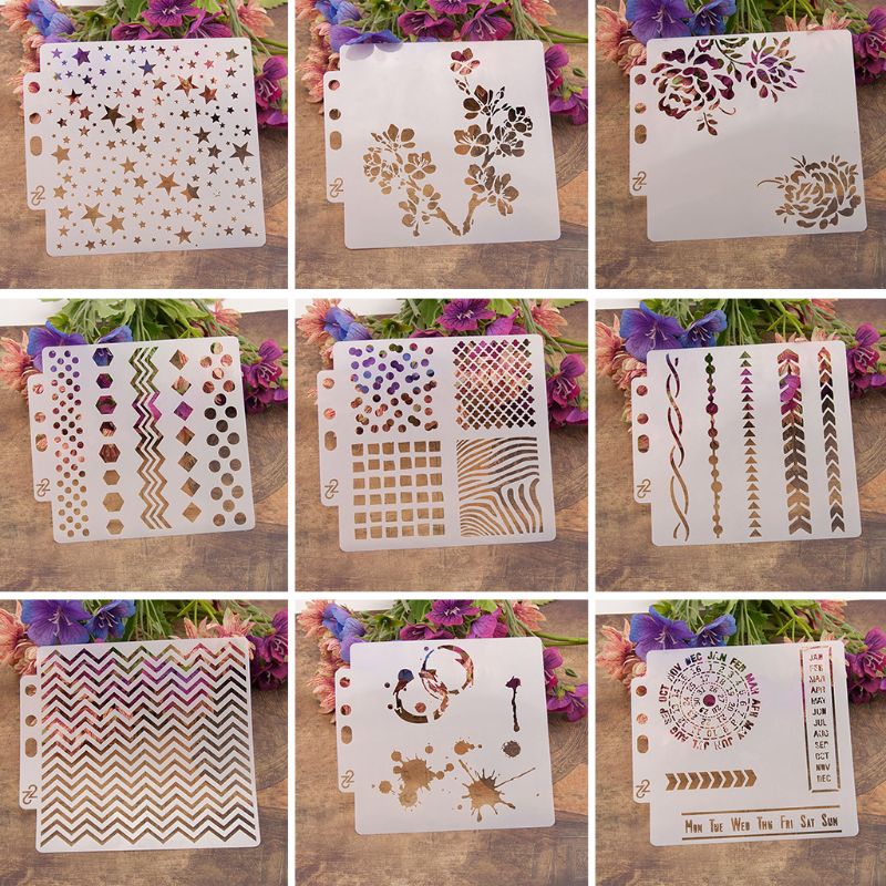 Sydän kaavaimet malli maalaus scrapbooking kohokuviointi leimaamalla albumi käsityöt