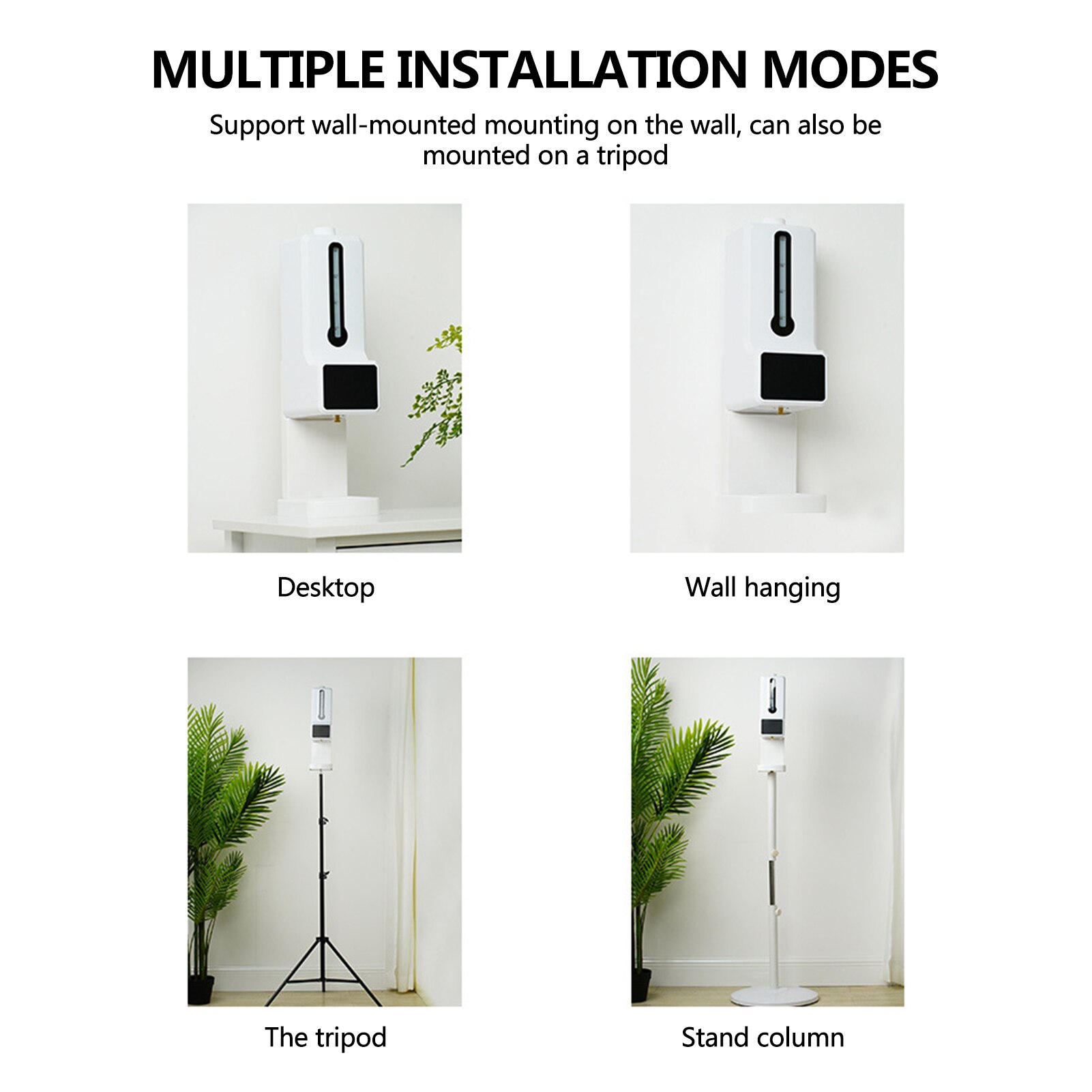 Digital Thermometer Automatic Induction Contact Free Soap Solution Wall-Mounted Hand Sanitizer Multi-Function thermometer