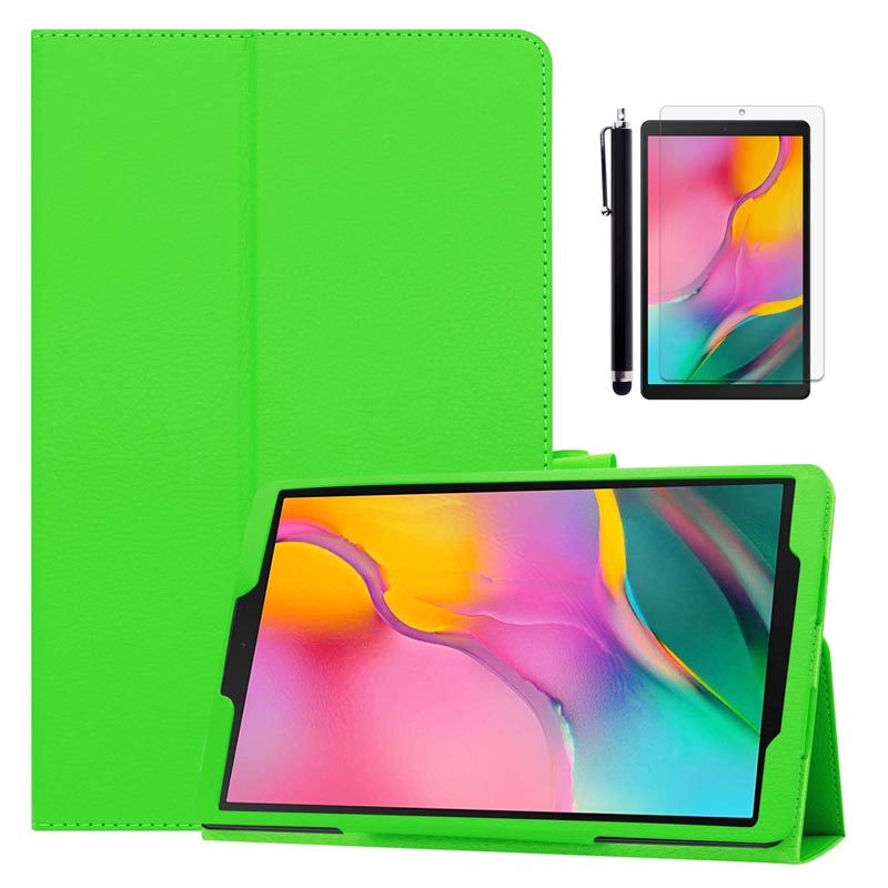 For Samsung Galaxy Tab A 10.1 Case PU Leather Magnetic Flip Cover For Samsung Galaxy Tab A 10.1'' SM-T510 / SM-T515 Tablet: Green.3in1