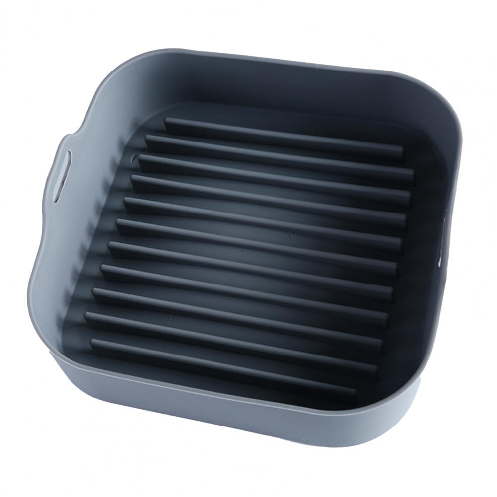Silicone Multifunctional Multifunctional Baking Dish Oven Accessories for Home AirFryer Basket Baking Mold: Grey
