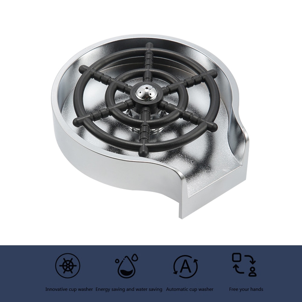 Faucet Glass Rinser for Kitchen Sink Automatic Cup Washer Milk Tea Beer Coffee Pitcher Washing Cup Cleaning Tools for Bar Hotel