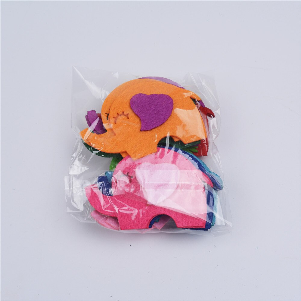 20 stuks Non Woven Vilt 1mm Dikte Polyester Doek Vilt DIY Bundel Voor Naaien Poppen Olifant Vorm Ambachten-