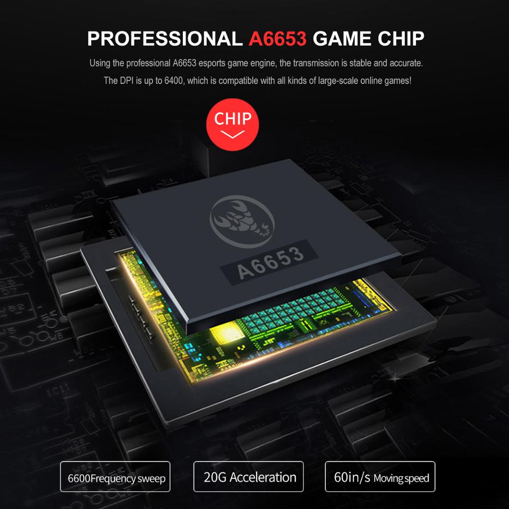 J600 eat chicken mechanische gamingmuis 6400 dpi 9- toetsen programmeerbare bedrade muis licht cool automatisch pistool voor pc-gamers