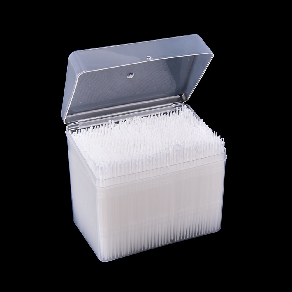 1 Doos = 1100Pcs 2 Way Interdentale Tandenborstel Pick Plastic Dental Picks Mondhygiëne 6.5Cm Tandenstokers