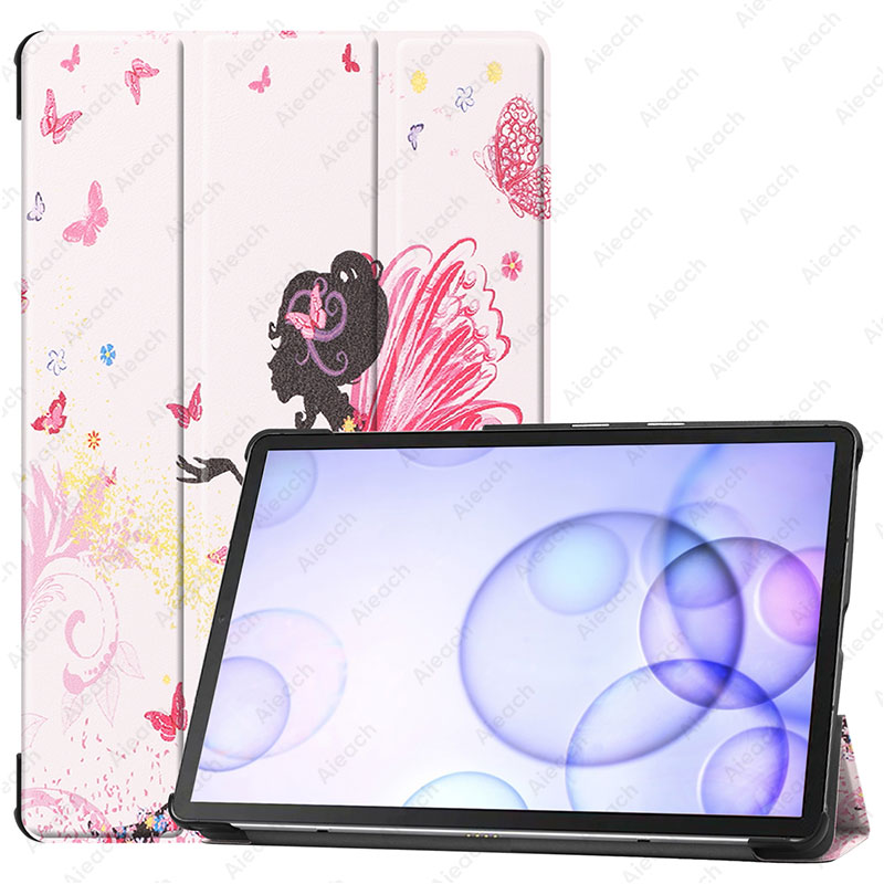 For Samsung Galaxy Tab S6 10.5 SM-T860 SM-T865 Case Magnetic Stand Cover For Galaxy Tab S6 10.5 Tablet Case Funda Capa: Butterfly girl