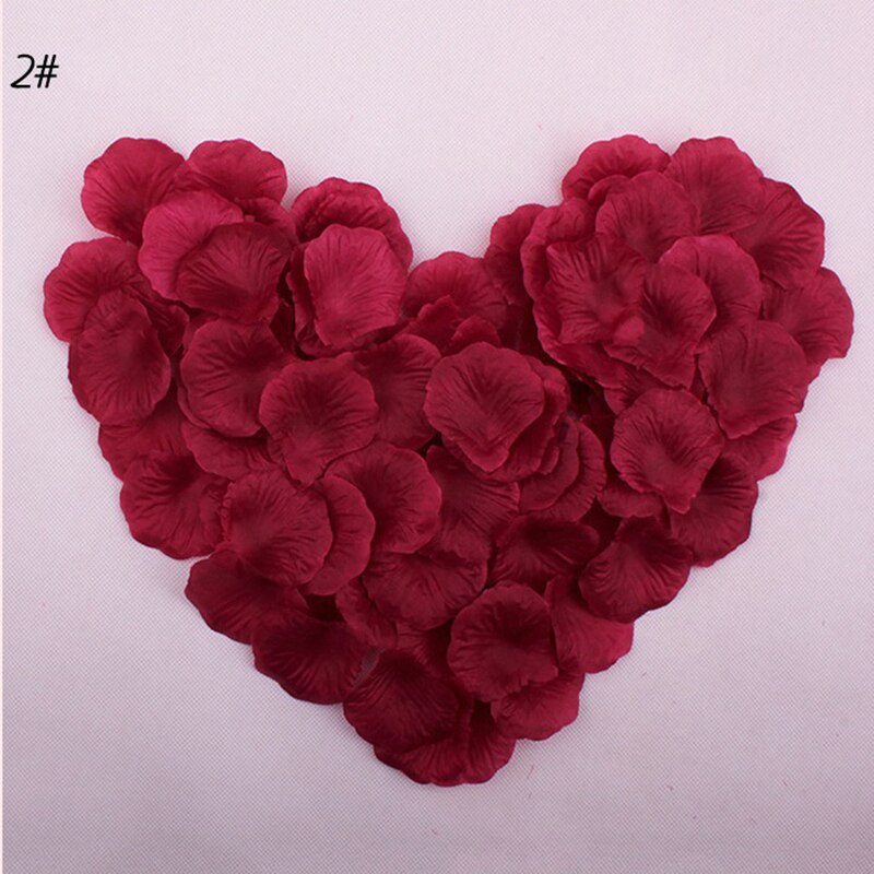 Simulation de mariage 100 pièces * 6 pétales de rose, scène de mariage, disposition de la salle de mariage, décoration en tissu soie, pétales de rose