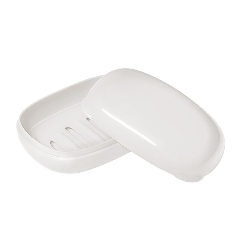 Portable Soap Box Travel Waterproof Soap Holder With Lid Eco-friendly Soap Dish Plastic Bathroom Soap Drain Tray Containe