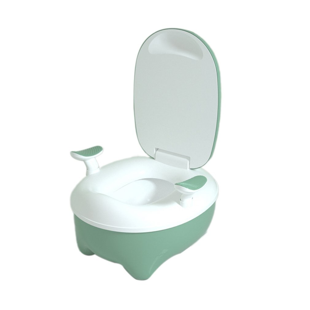 Toilet for Kids Portable Baby Pot Kids Potty Training Infant Cartoon Bedpan Comfortable Backrest Toilet Bowl Pots toilet seat: green