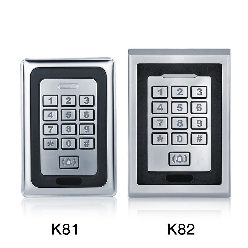 K81 ~ k88 ip 65 waterdichte metalen toegangscontrolesysteem rfid 125 khz kaart met 8000 gebruikerskaart voor beveiligingssysteem met deurslot