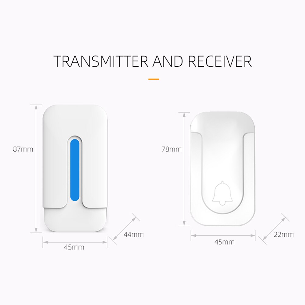 ML-A2 Self Powered Wireless Doorbell Waterproof Smart Door Bell 100m Remote US EU Plug Home Security Protection Accessories