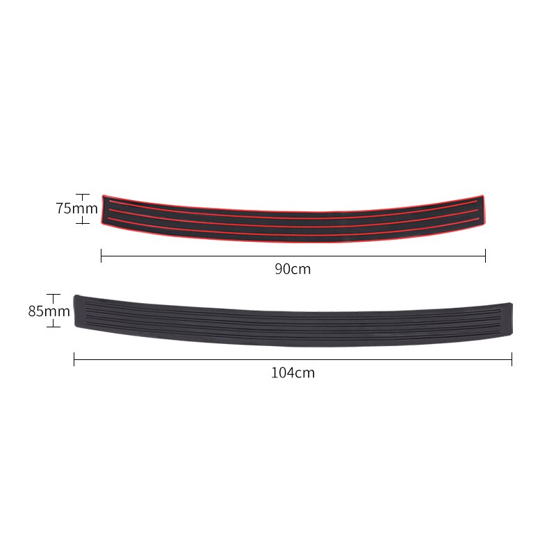 Universal Car Trunk Door Guard Strips Sill Plate Protector Rear Bumper Guard Rubber Mouldings Pad Trim Cover Strip Car Styling