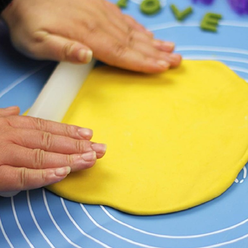 Plastic Wit Non-stick Glide Fondant Rolling Pin Fondant Taart Deeg Roller Dumplings 9 Inch Cake Bakken Koken Keuken gereedschap
