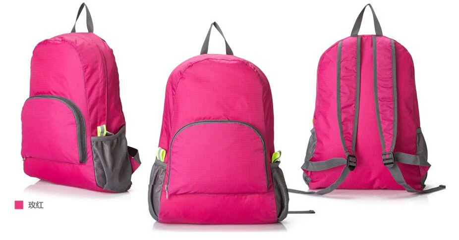 25L Ultralight Folding Climbing Backpack Last Sprinting the peak backpack Men Woman Portable traveling pack Bright Color: Pink