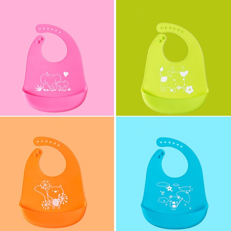 Babero de arroz para niños, babero de arroz impermeable para bebés, babero de color sólido para niños, babero de arroz para bebés