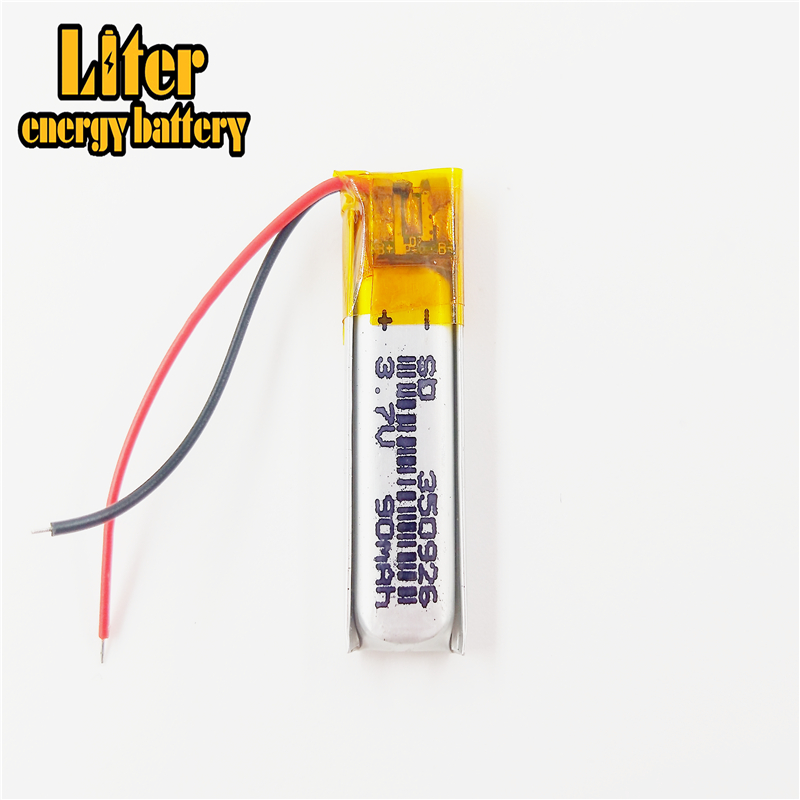 3.7V 90Mah 350926 Lithium Polymer Li-Po Oplaadbare Batterij Cellen Voor Mp3 MP4 MP5 Gps Psp Mobiele bluetooth