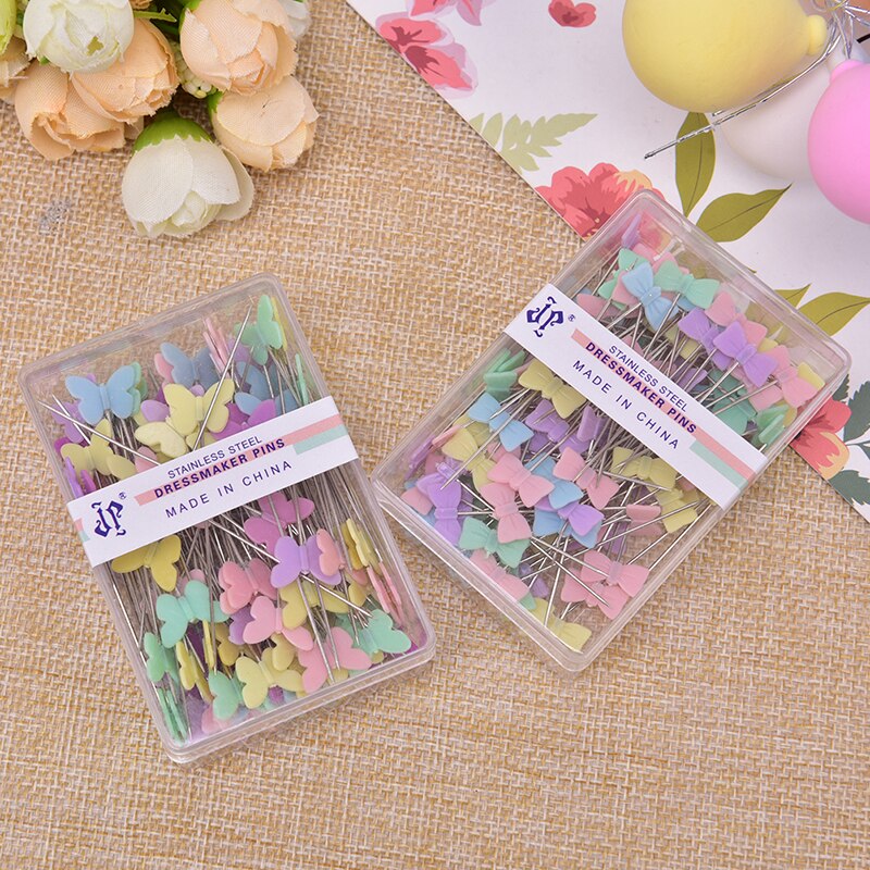 100Pcs/lot Sewing Accessories Patchwork Pin With Box DIY Button Head Pins DIY