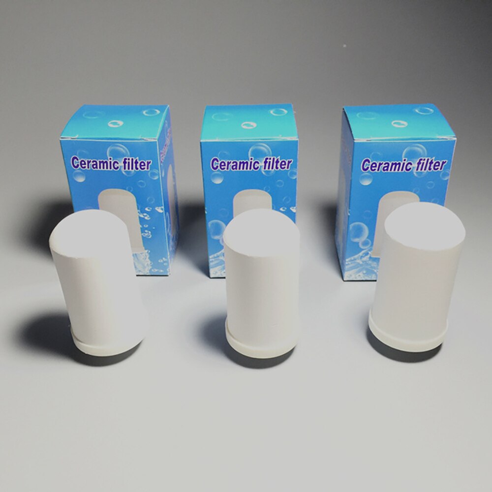 2 pièces robinet purificateur d'eau filtre en céramique charbon actif naturel diatomée en céramique filtre à eau
