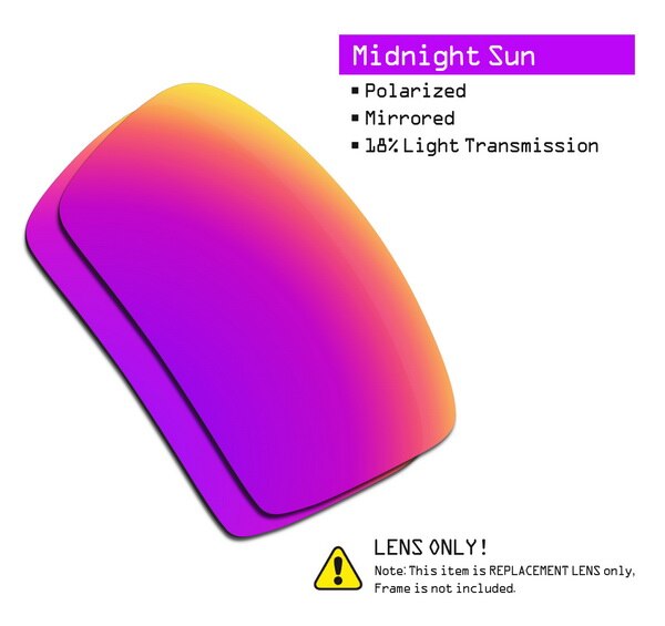 SmartVLT Polarized Replacement Lenses for Oakley Eyepatch 2 Sunglasses - Multiple Options: Midnight Sun