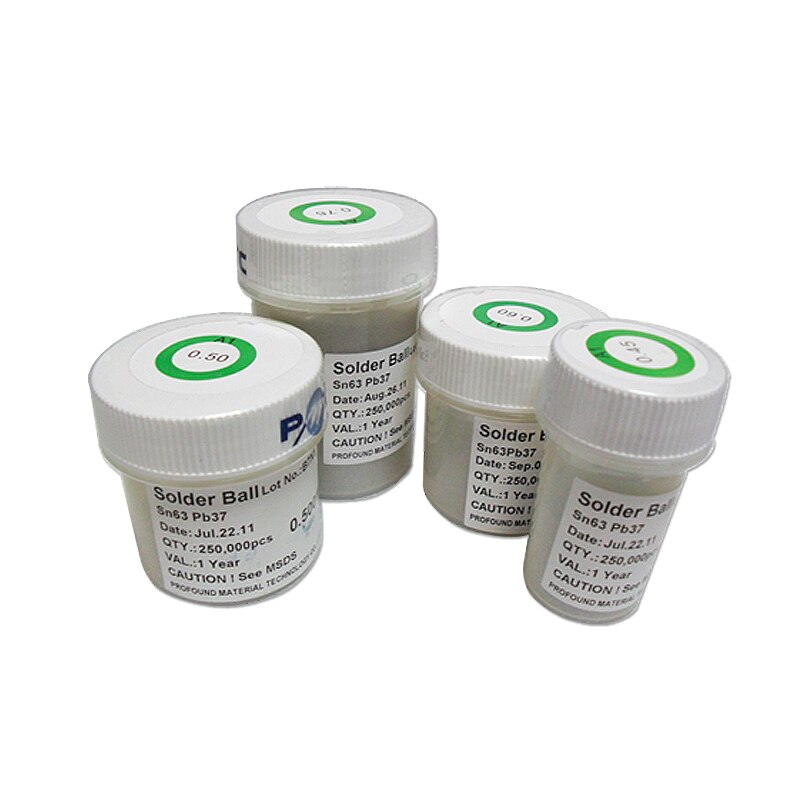 BGA Welding Balls Tin Beads 250K Particles 0.2 0.3 0.4 0.45 0.5 0.6 0.76mm For BGA Weld Reworking Reballing