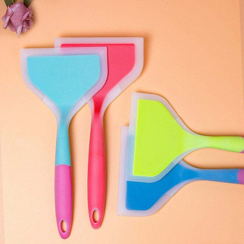Kitchen Ware Wide Pizza Silicone Cooking Tools Non-stick Spatula Cooking Utensils Spatula Beef Meat Egg Kitchen Scraper Shovel