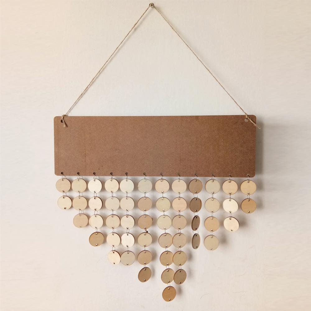 Celebration Reminder Calendar Birthday Wedding Event Rustic Wooden Board Craft DIY Wall Hanging Sign Home Party Decoration