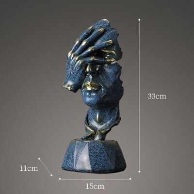 Europæisk sort harpiks tænker skulptur miniature model figurer kunsthåndværk ornamenter boligindretning tilbehør fødselsdag: 13