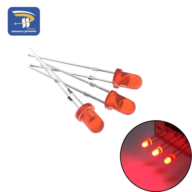 5 Kleuren * 20Pcs = 100Pcs/1 Kleur = 100Pcs F3 3Mm Led Diode Light diverse Kit Groen Blauw Wit Geel Rood Component Diy Kit