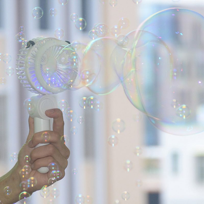Bambini Del Fumetto Elettrico bottiglia di Acqua Bolla fan Bolla Macchina di Ricarica USB Luce Luminosa Divertimento Portatile Che Soffia Ventilatore della Bolla di trasporto