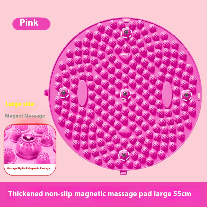 Ronde voetmassage Vingerdrukplaat Magnetische therapie Voetmassageapparaat Sport Fitness Voetmassage Pad: Roze