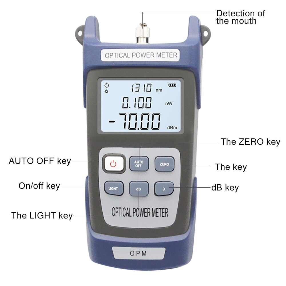 Handheld Optical Power Meter Red Fiber Light Decay Testers Fiber Optic Cable Tester Visual Fault Locator