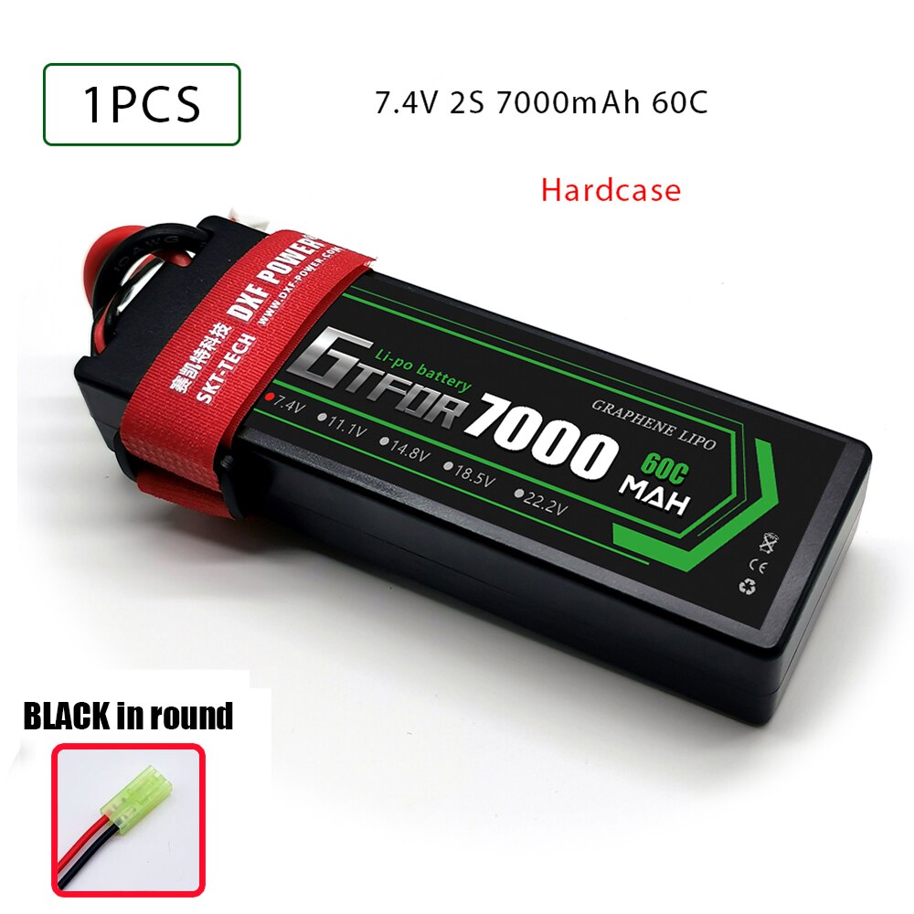 7.4V 5200 7000mAh 50C 60C 100C 120C GTFDR LiPo Battery Pack 2S HardCase For 1/8 1/10 RC Car Model Slash Emaxx