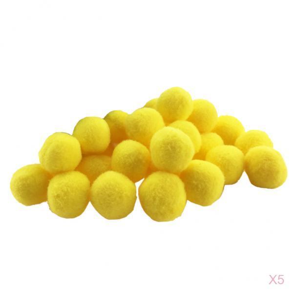 500 pièces 18mm pompons assortis pour fournitures de loisirs créatifs et décorations de bricolage: Jaune